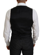 Dolce & Gabbana Black Virgin Wool Waistcoat Formal Vest - Zeiniez