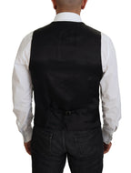 Dolce & Gabbana Black Virgin Wool Waistcoat Formal Vest - Zeiniez
