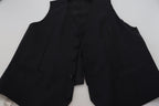 Dolce & Gabbana Black Virgin Wool Waistcoat Formal Vest - Zeiniez