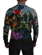 Dolce & Gabbana Multicolor Jungle Wool Pullover Logo Sweater - Zeiniez