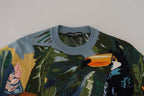Dolce & Gabbana Multicolor Jungle Wool Pullover Logo Sweater - Zeiniez