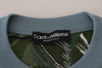 Dolce & Gabbana Multicolor Jungle Wool Pullover Logo Sweater - Zeiniez