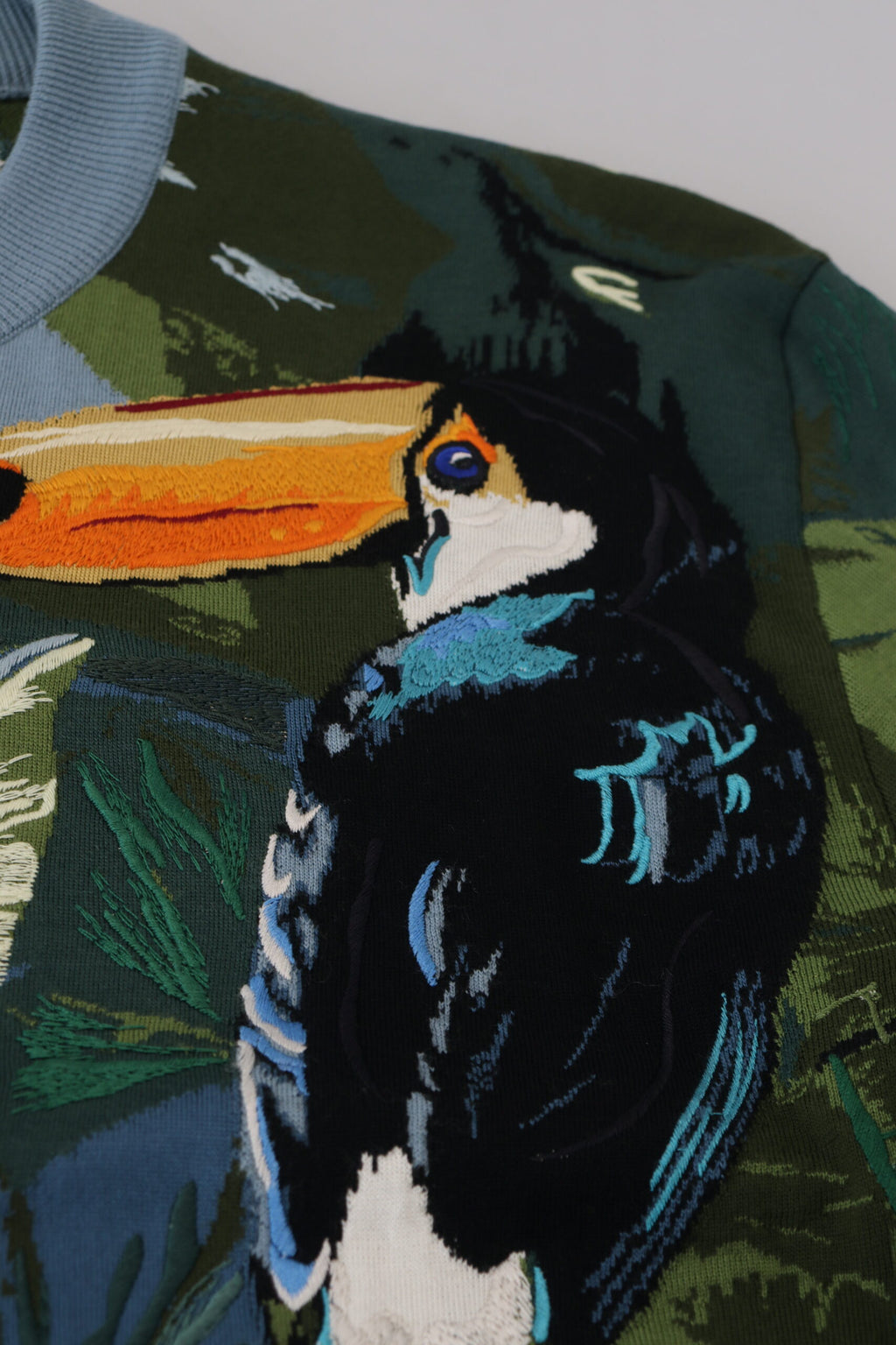 Dolce & Gabbana Multicolor Jungle Wool Pullover Logo Sweater - Zeiniez