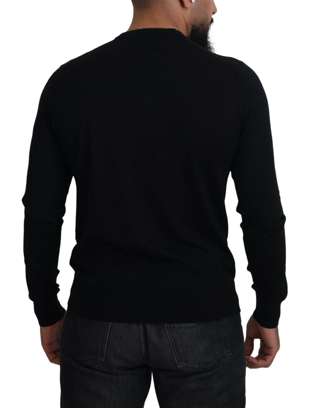 Dolce & Gabbana Black Cashmere Button Down Cardigan Sweater - Zeiniez