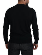 Dolce & Gabbana Black Cashmere Button Down Cardigan Sweater - Zeiniez