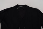Dolce & Gabbana Black Cashmere Button Down Cardigan Sweater - Zeiniez
