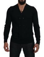 Dolce & Gabbana Black Cashmere Button Down Cardigan Sweater - Zeiniez