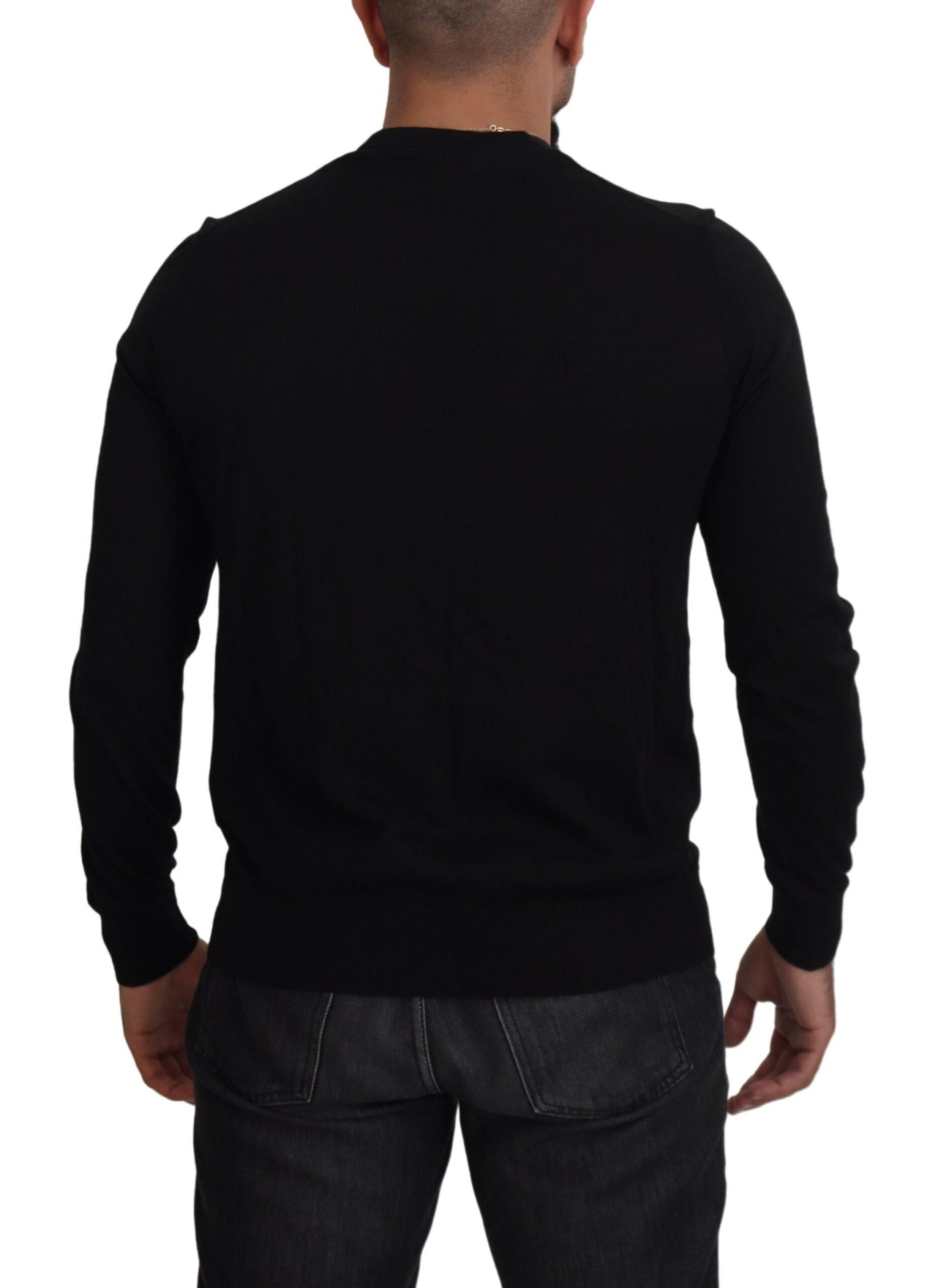 Dolce & Gabbana Black Cashmere Button Down Cardigan Sweater - Zeiniez