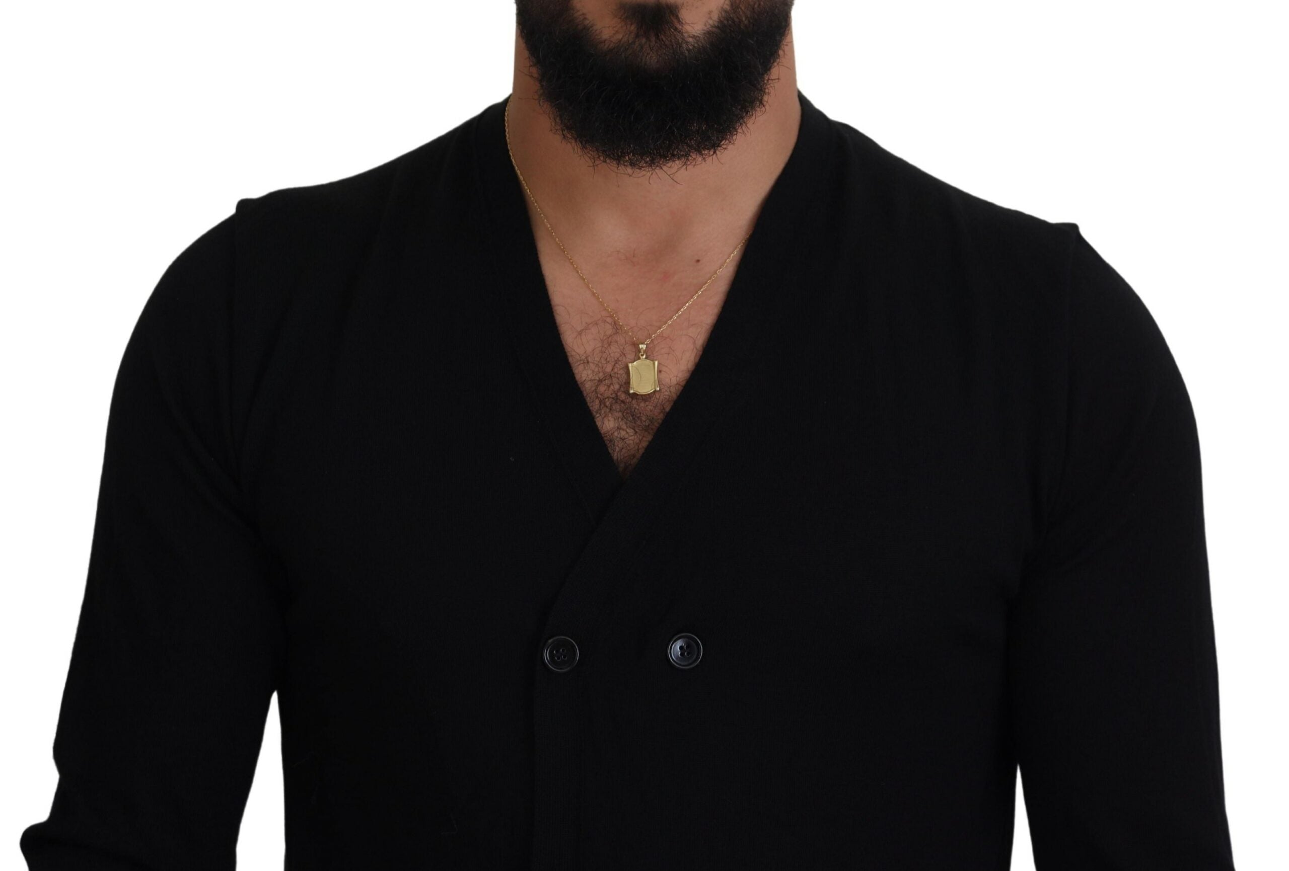 Dolce & Gabbana Black Cashmere Button Down Cardigan Sweater - Zeiniez