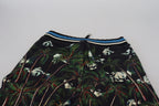 Dolce & Gabbana Black Cotton Volcano Print Casual Shorts - Zeiniez