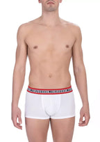 Bikkembergs White Cotton Men's Underwear Trunk Twin Pack - Zeiniez
