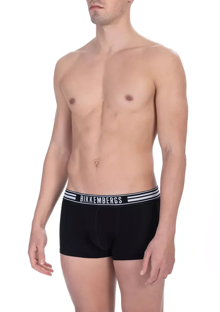Bikkembergs Black Cotton Men's Trunk Pack - Zeiniez
