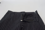 Dolce & Gabbana Dark Gray Stripes Chino Dress Pants - Zeiniez