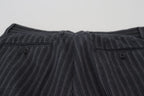 Dolce & Gabbana Dark Gray Stripes Chino Dress Pants - Zeiniez