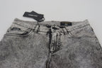 Dolce & Gabbana Grey Washed Cotton Slim Fit Men Denim Jeans - Zeiniez