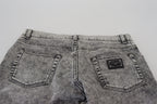 Dolce & Gabbana Grey Washed Cotton Slim Fit Men Denim Jeans - Zeiniez