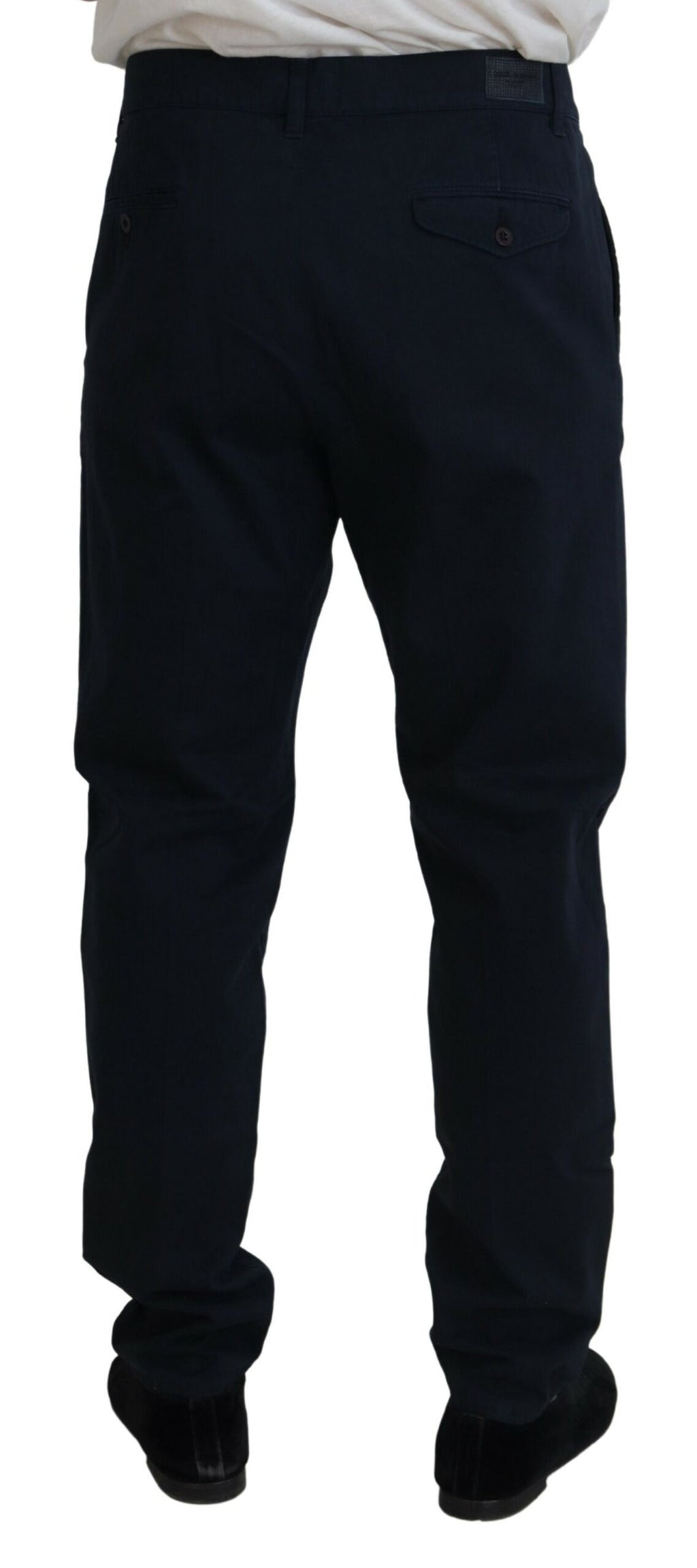Dolce & Gabbana Blue Cotton Dress Formal Men Pants - Zeiniez
