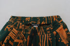 Dolce & Gabbana Multicolor Logo Print Silk Cargo Jogger Pants - Zeiniez