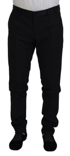 Dolce & Gabbana Black Wool Chino Dress Formal Pants - Zeiniez