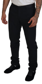 Dolce & Gabbana Black Wool Chino Dress Formal Pants - Zeiniez