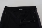 Dolce & Gabbana Black Wool Horseshoe Jogger Pants - Zeiniez