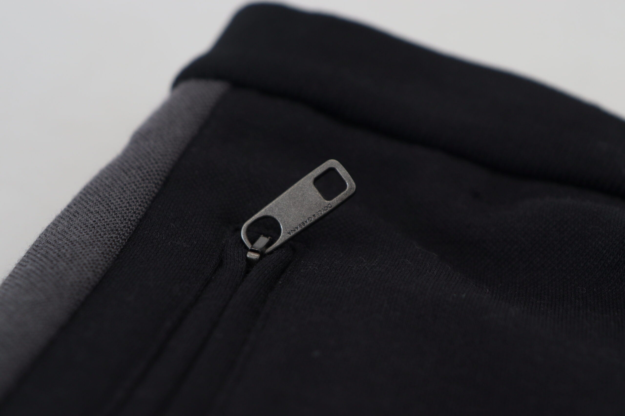 Dolce & Gabbana Black Wool Horseshoe Jogger Pants - Zeiniez