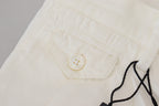 Dolce & Gabbana White Cotton Skinny Chino Pants - Zeiniez