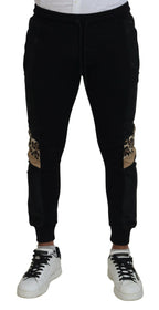 Dolce & Gabbana Black Polyester Skinny Jogger Men Pants - Zeiniez