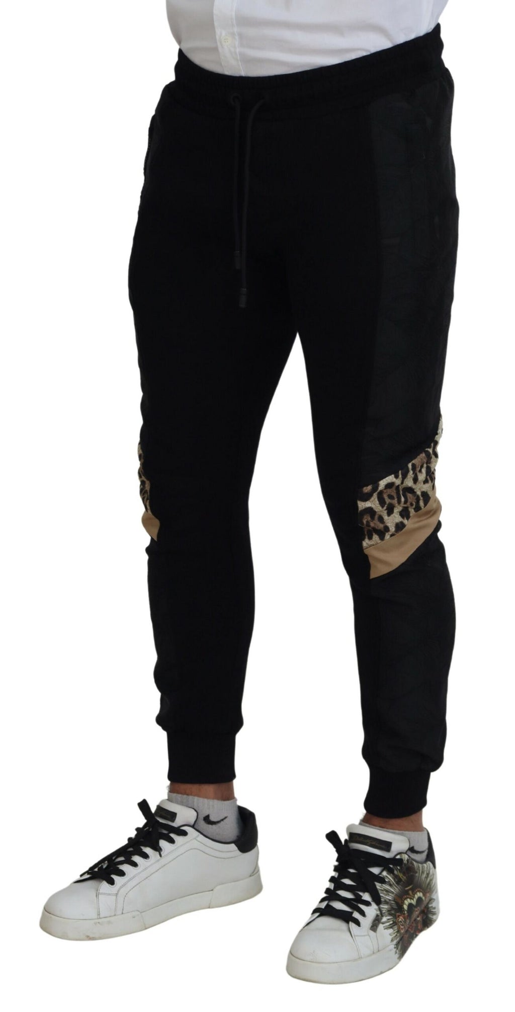 Dolce & Gabbana Black Polyester Skinny Jogger Men Pants - Zeiniez