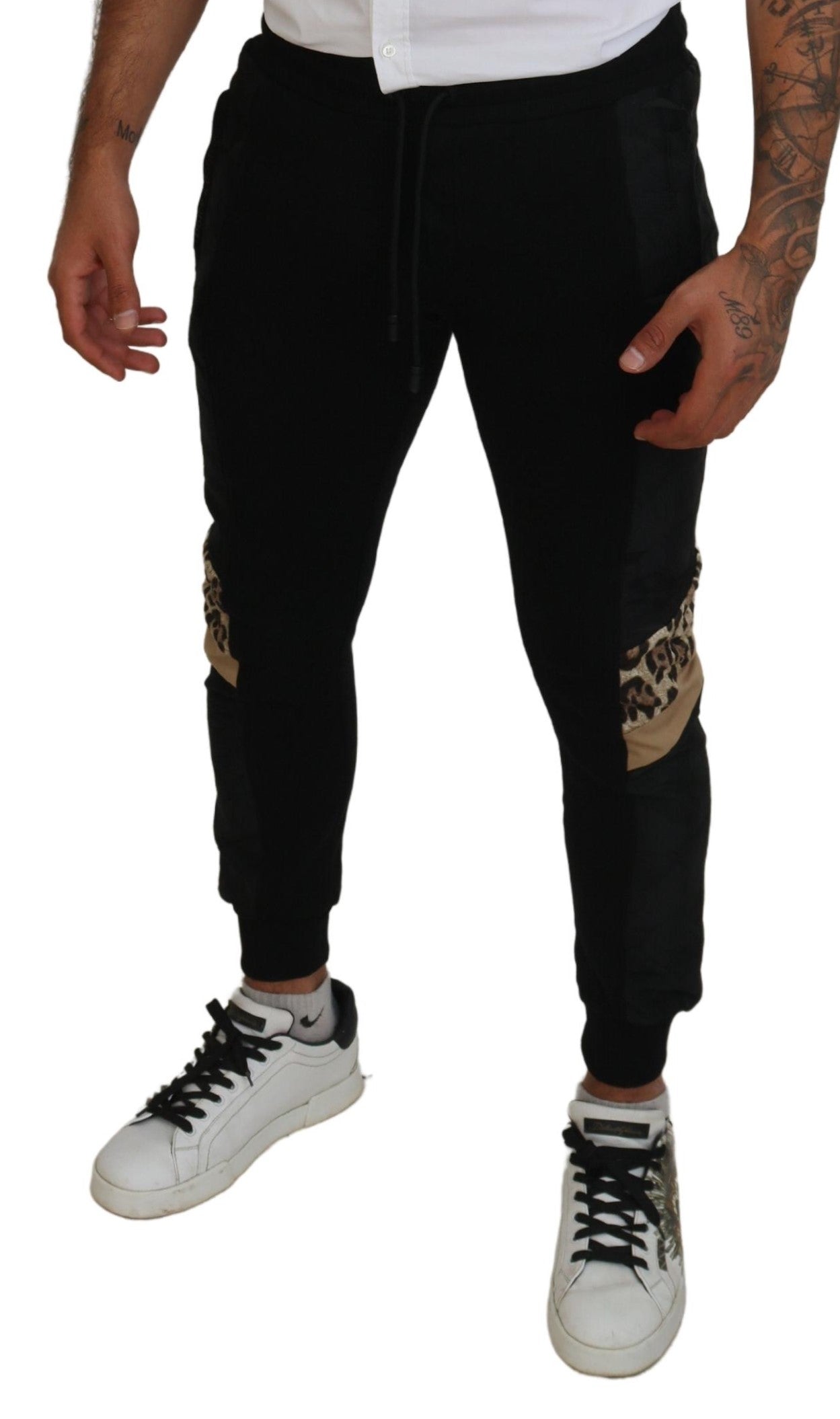 Dolce & Gabbana Black Polyester Skinny Jogger Men Pants - Zeiniez