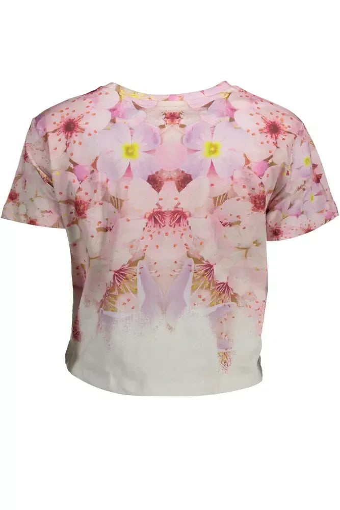 Desigual Pink Cotton Tops & T-Shirt - Zeiniez