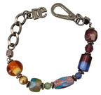 Dolce & Gabbana multicolor Silver Chain Brass Beaded Lobster Clasp Bracelet - Zeiniez