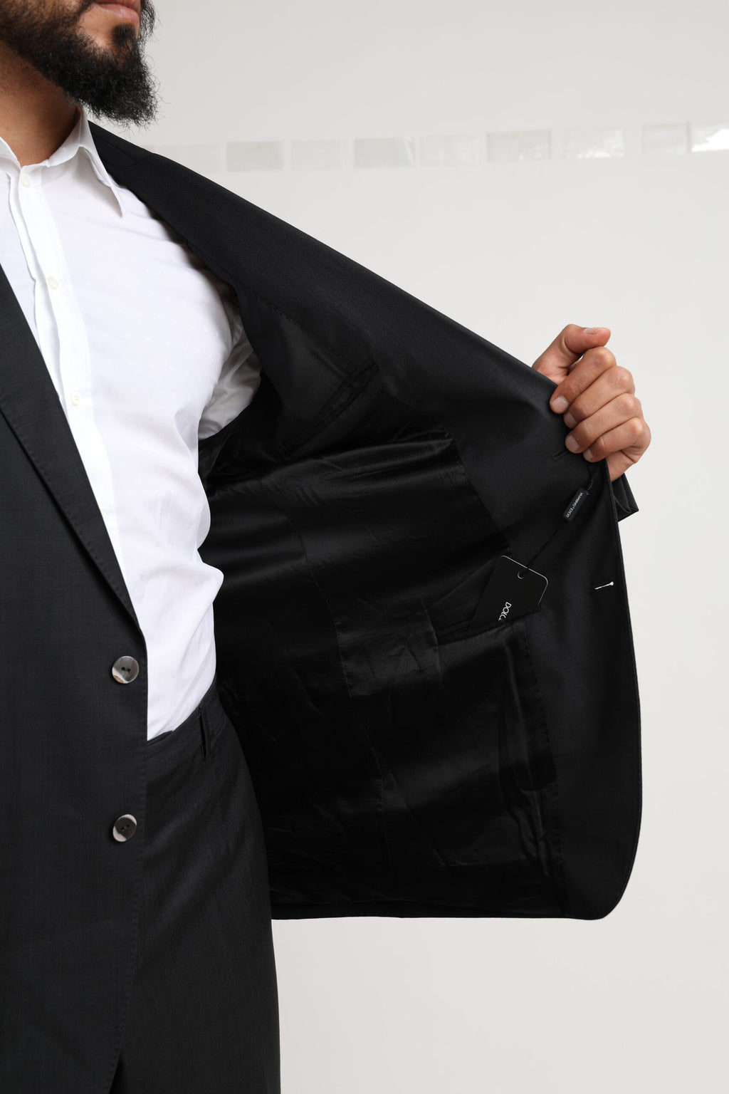 Dolce & Gabbana Black MARTINI Single Breasted 2 Piece Suit - Zeiniez