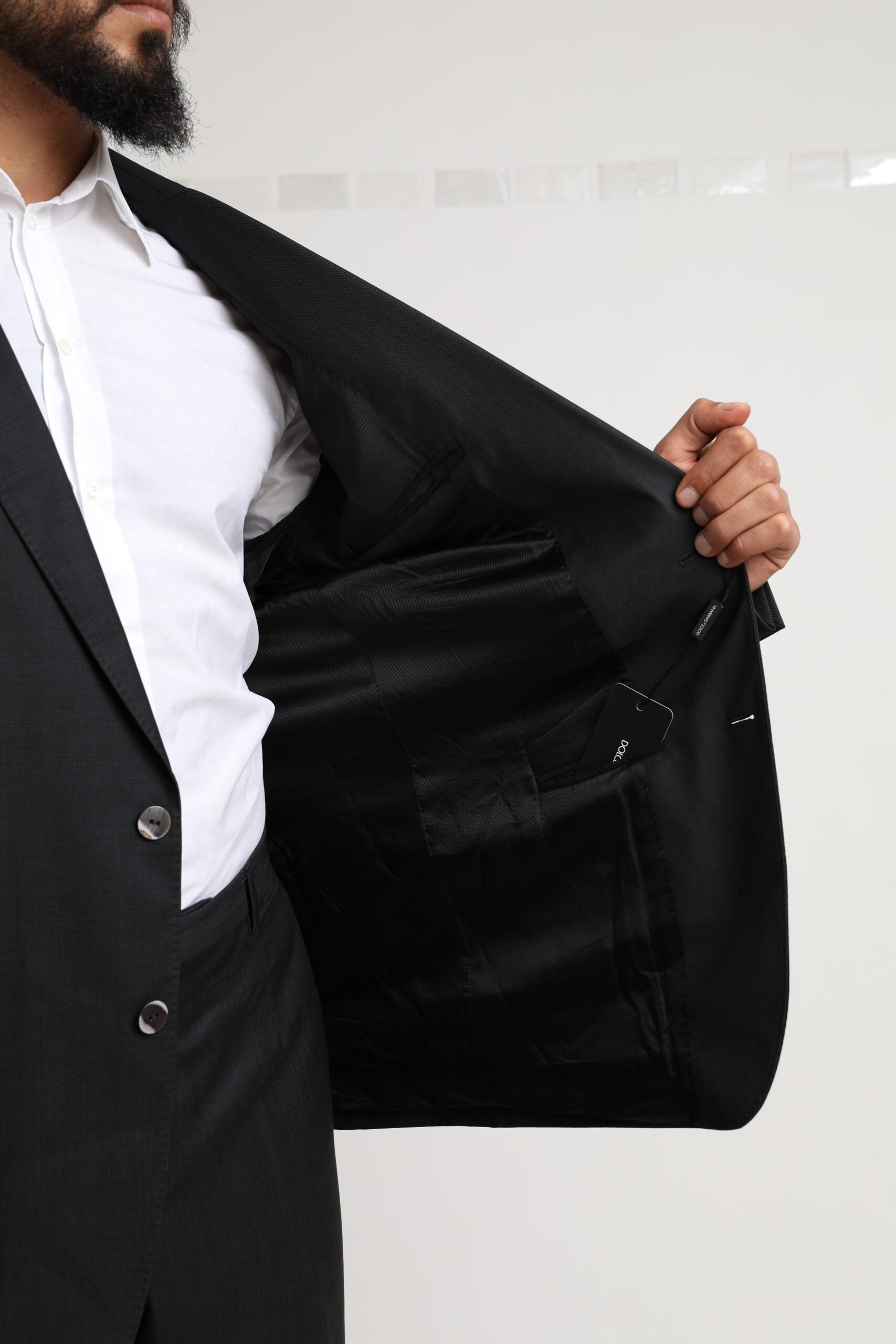 Dolce & Gabbana Black MARTINI Single Breasted 2 Piece Suit - Zeiniez