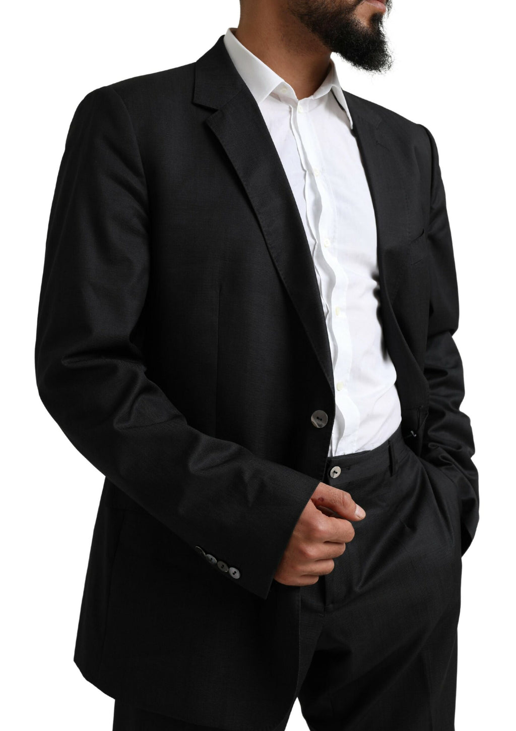 Dolce & Gabbana Black MARTINI Single Breasted 2 Piece Suit - Zeiniez