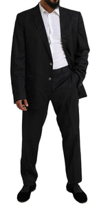 Dolce & Gabbana Black MARTINI Single Breasted 2 Piece Suit - Zeiniez