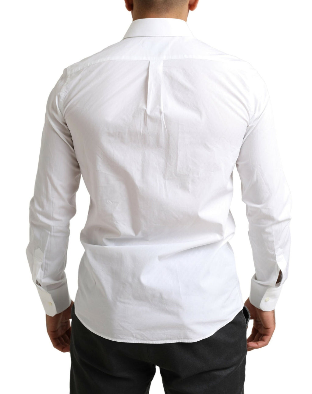 Dolce & Gabbana White MARTINI Cotton Dress Formal Shirt - Zeiniez