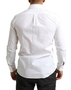 Dolce & Gabbana White MARTINI Cotton Dress Formal Shirt - Zeiniez