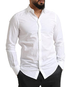 Dolce & Gabbana White MARTINI Cotton Dress Formal Shirt - Zeiniez