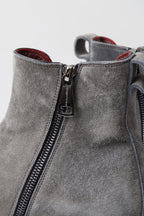 Dolce & Gabbana Gray Leather Men Ankle Boots Shoes - Zeiniez