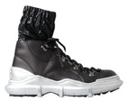 Dolce & Gabbana Black Nylon Galileo High Top Sneakers Shoes - Zeiniez