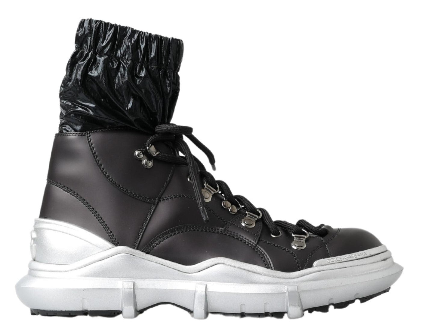Dolce & Gabbana Black Nylon Galileo High Top Sneakers Shoes - Zeiniez