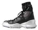 Dolce & Gabbana Black Nylon Galileo High Top Sneakers Shoes - Zeiniez