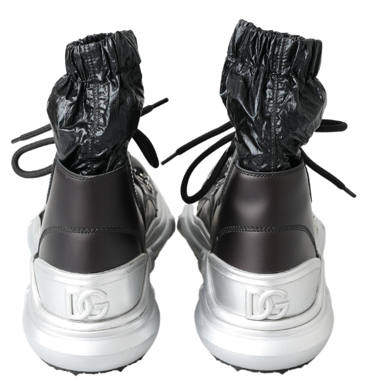 Dolce & Gabbana Black Nylon Galileo High Top Sneakers Shoes - Zeiniez