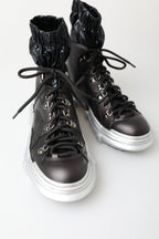 Dolce & Gabbana Black Nylon Galileo High Top Sneakers Shoes - Zeiniez