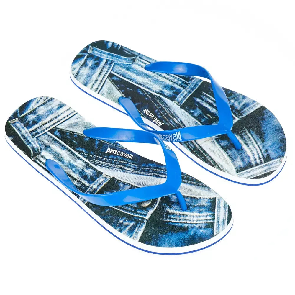 Just Cavalli Light Blue EVA Men Sandal - Zeiniez