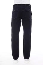 Alpha Studio Blue Cotton Men Pant - Zeiniez