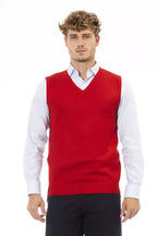 Alpha Studio Red Viscose Men Jacket - Zeiniez