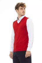 Alpha Studio Red Viscose Men Jacket - Zeiniez