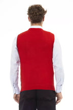 Alpha Studio Red Viscose Men Jacket - Zeiniez